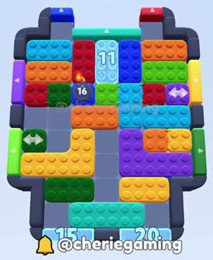 Color Block Jam level 581: screenshot of the board