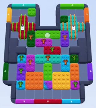 Color Block Jam level 211 / 599 / 1049: screenshot of the board