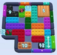 Color Block Jam level 1368 / 1354 / 1357: screenshot of the board