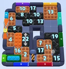 Color Block Jam level: screenshot of the board