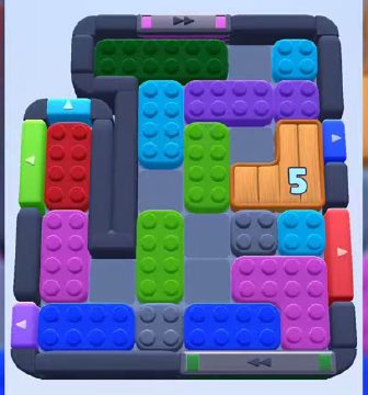 Color Block Jam level 528 / 1205 / 1422: screenshot of the board