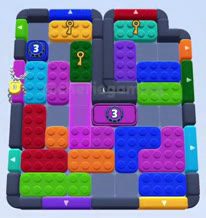 Color Block Jam level 1455 / 1459 / 1452: screenshot of the board