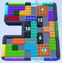 Color Block Jam level: screenshot of the board
