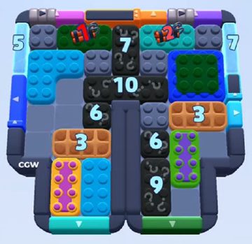 Color Block Jam level 1119 / 1129 / 2038: screenshot of the board