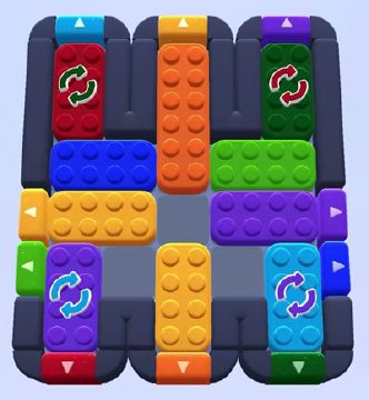 Color Block Jam level 1245 / 1248: screenshot of the board