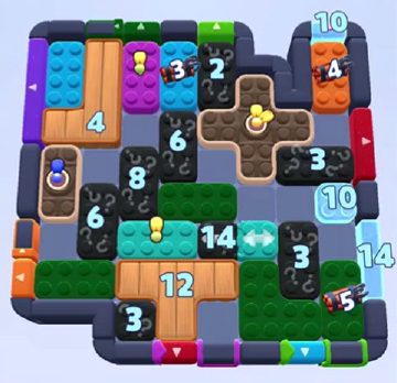 Color Block Jam level 1242: screenshot of the board