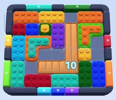 Color Block Jam level 553 / 1230 / 1447: screenshot of the board