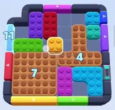 Color Block Jam level: screenshot of the board