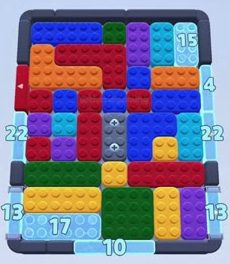 Color Block Jam level 168: screenshot of the board