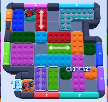 Color Block Jam level 827 / 1725: screenshot of the board