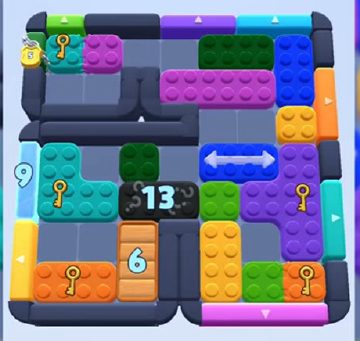 Color Block Jam level 761: screenshot of the board