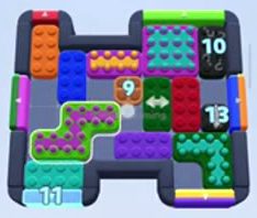 Color Block Jam level: screenshot of the board
