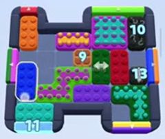 Color Block Jam level 1073 / 1978: screenshot of the board