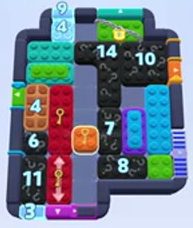 Color Block Jam level 1175: screenshot of the board