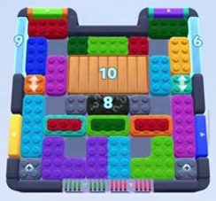 Color Block Jam level: screenshot of the board