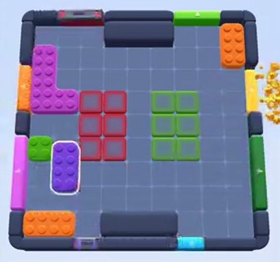 Color Block Jam level: screenshot of the board