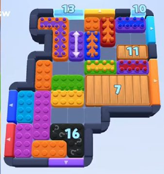 Color Block Jam level 1071: screenshot of the board
