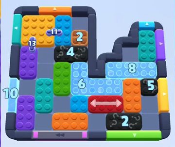 Color Block Jam level 878 / 1779: screenshot of the board