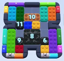 Color Block Jam level 1134 / 2028: screenshot of the board