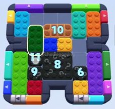 Color Block Jam level: screenshot of the board