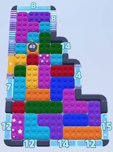 Color Block Jam level 173: screenshot of the board
