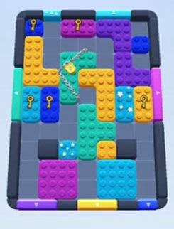Color Block Jam level 49: screenshot of the board