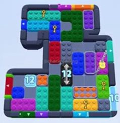 Color Block Jam level 1287: screenshot of the board