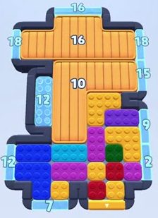 Color Block Jam level 1731 / 1879 / 2738: screenshot of the board