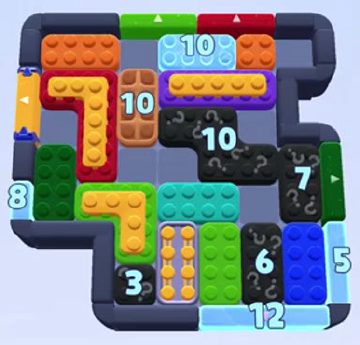Color Block Jam level 1370 / 1373 / 1385 / 2293: screenshot of the board