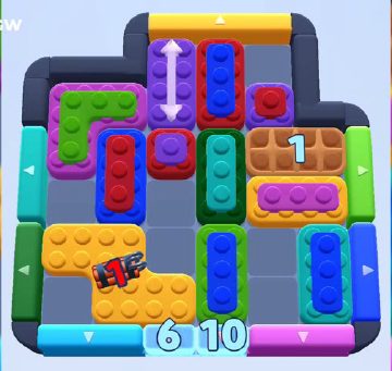 Color Block Jam level 1035 / 990 / 1939: screenshot of the board