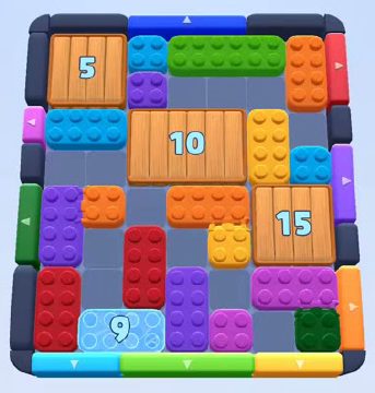 Color Block Jam level 273 / 451 / 661: screenshot of the board
