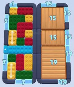 Color Block Jam level: screenshot of the board