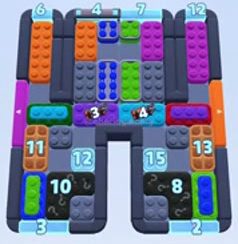 Color Block Jam level 1288: screenshot of the board