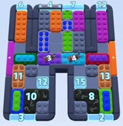 Color Block Jam level: screenshot of the board
