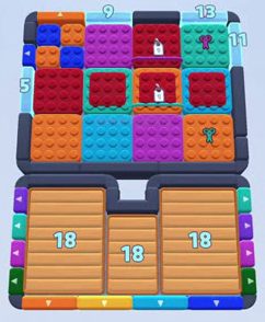 Color Block Jam level 83: screenshot of the board