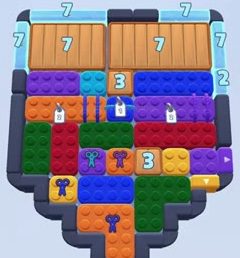 Color Block Jam level: screenshot of the board