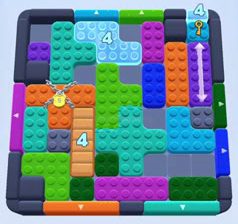 Color Block Jam level: screenshot of the board