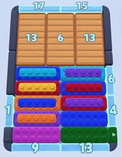 Color Block Jam level: screenshot of the board