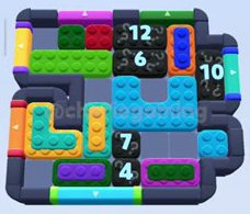 Color Block Jam level 707: screenshot of the board