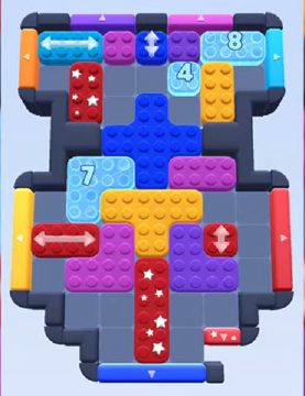 Color Block Jam level 210 / 1048: screenshot of the board
