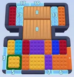 Color Block Jam level 111: screenshot of the board