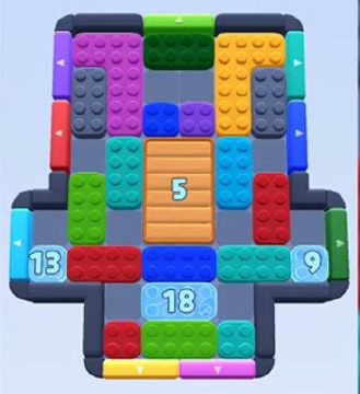 Color Block Jam level 354 / 449 / 748 / 1192: screenshot of the board