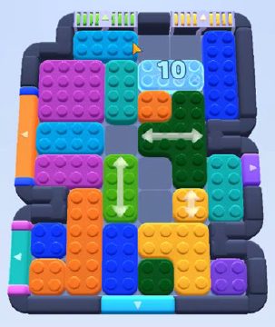 Color Block Jam level 409 / 803 / 1303: screenshot of the board