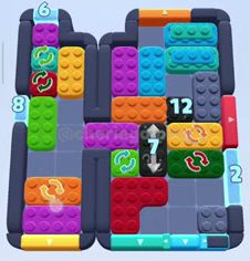 Color Block Jam level 1264 / 1265 / 1266 / 1263 / 2157: screenshot of the board