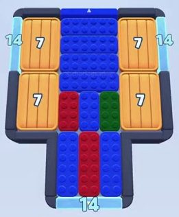 Color Block Jam level: screenshot of the board