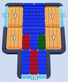 Color Block Jam level: screenshot of the board