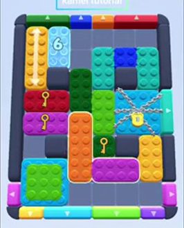 Color Block Jam level 56: screenshot of the board