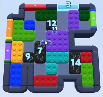 Color Block Jam level 751: screenshot of the board