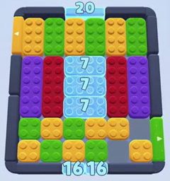 Color Block Jam level: screenshot of the board