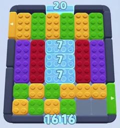 Color Block Jam level: screenshot of the board